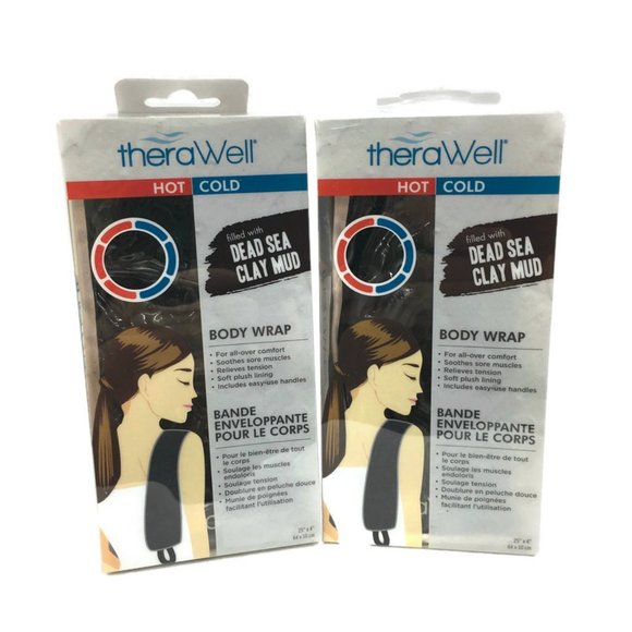 theraWell Hot/Cold Dead Sea Clay Mud Body Wrap Lot - Picture 1 of 7